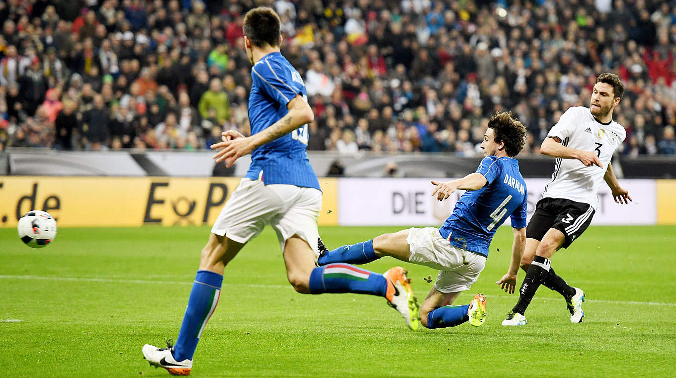 Jonas Hector vom 1. FC Köln erzielte gegen Italien seinen ersten Treffer im DFB-Dress. © 2016 Getty Images