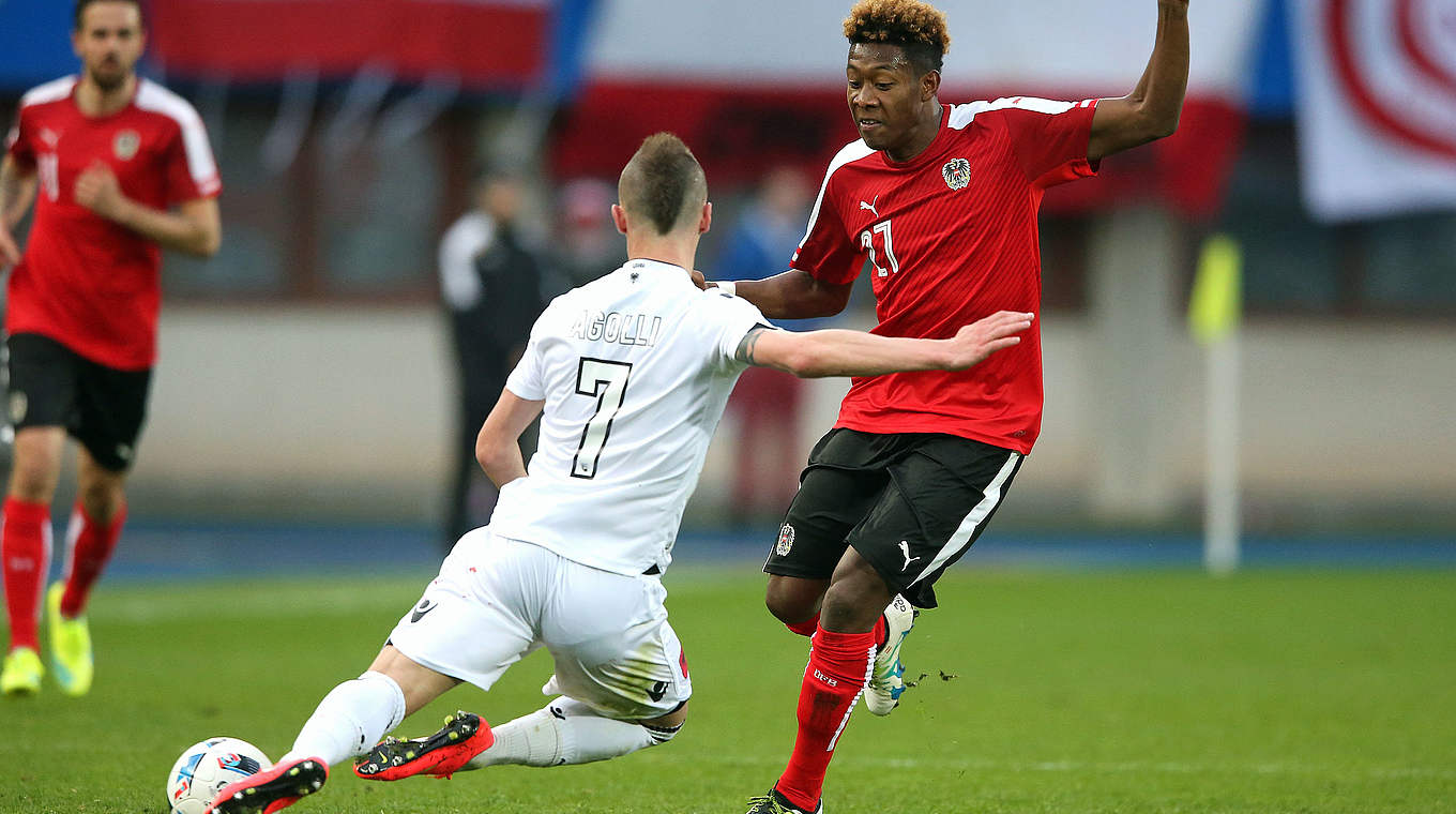 Erfolgreicher Test: David Alaba (r.) und Österreich besiegen EM-Teilnehmer Albanien © Getty Images