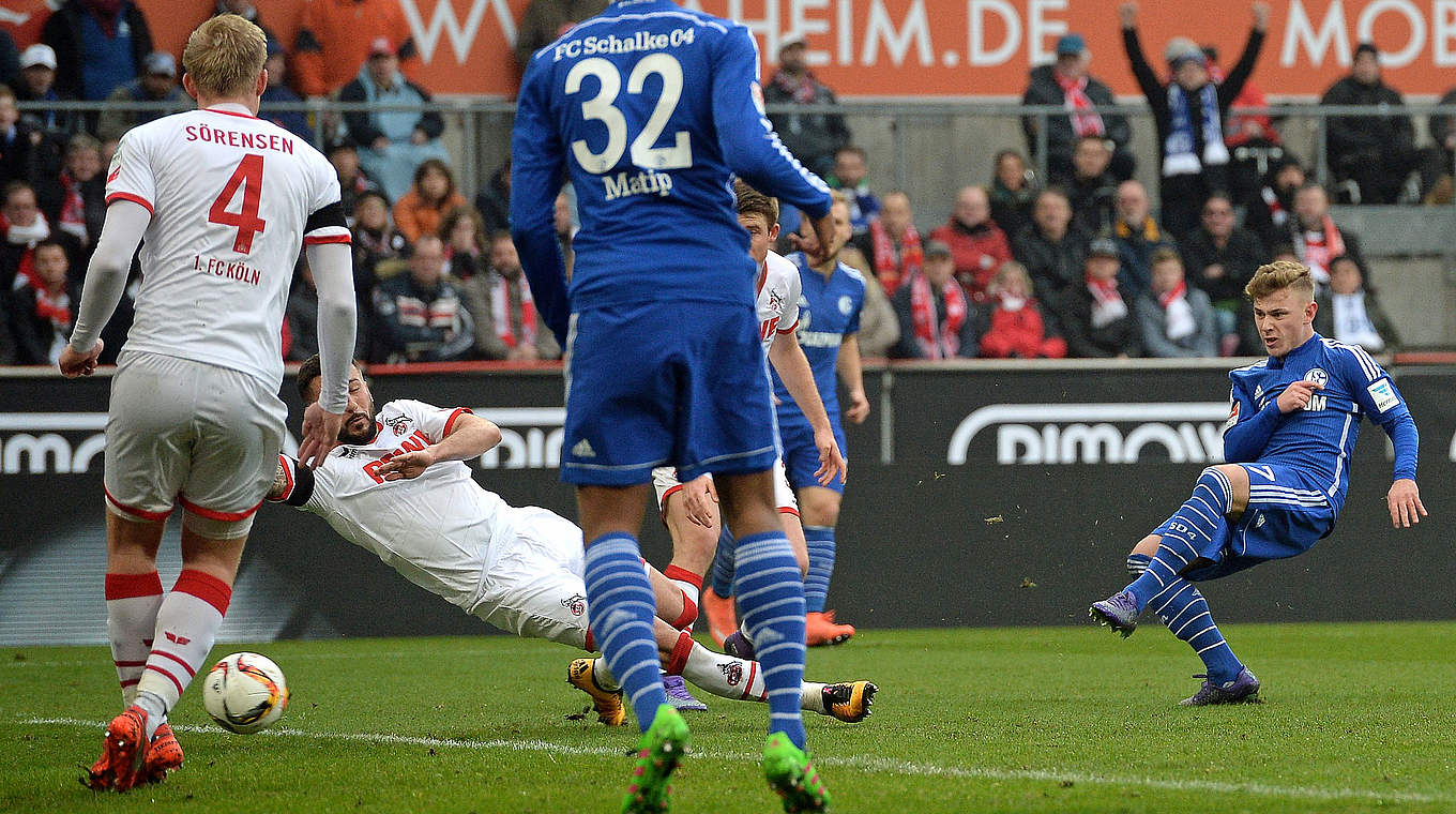 Abschluss zum Schalker 2:0: Max Meyer (r.) trifft in Köln © Getty Images