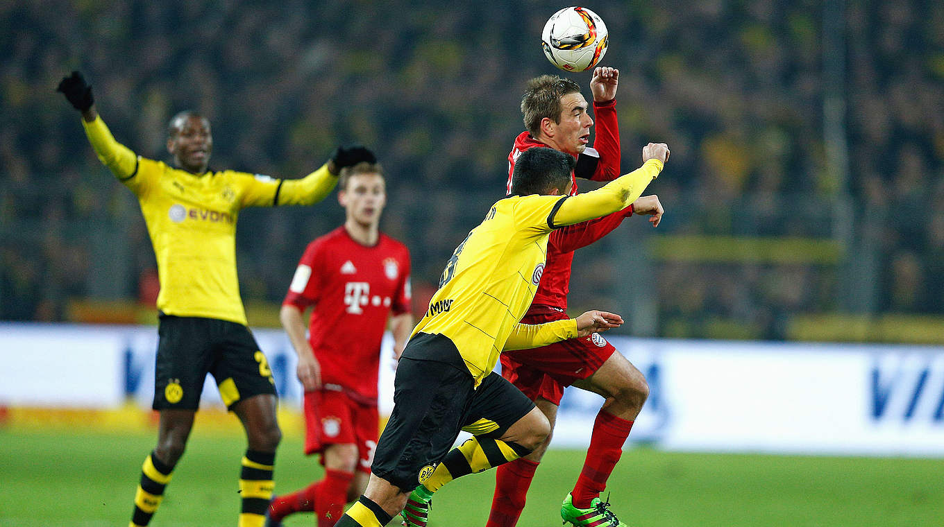 Gegen Dortmund 300. Ligaspiel: Philipp Lahm (r.) © Getty Images