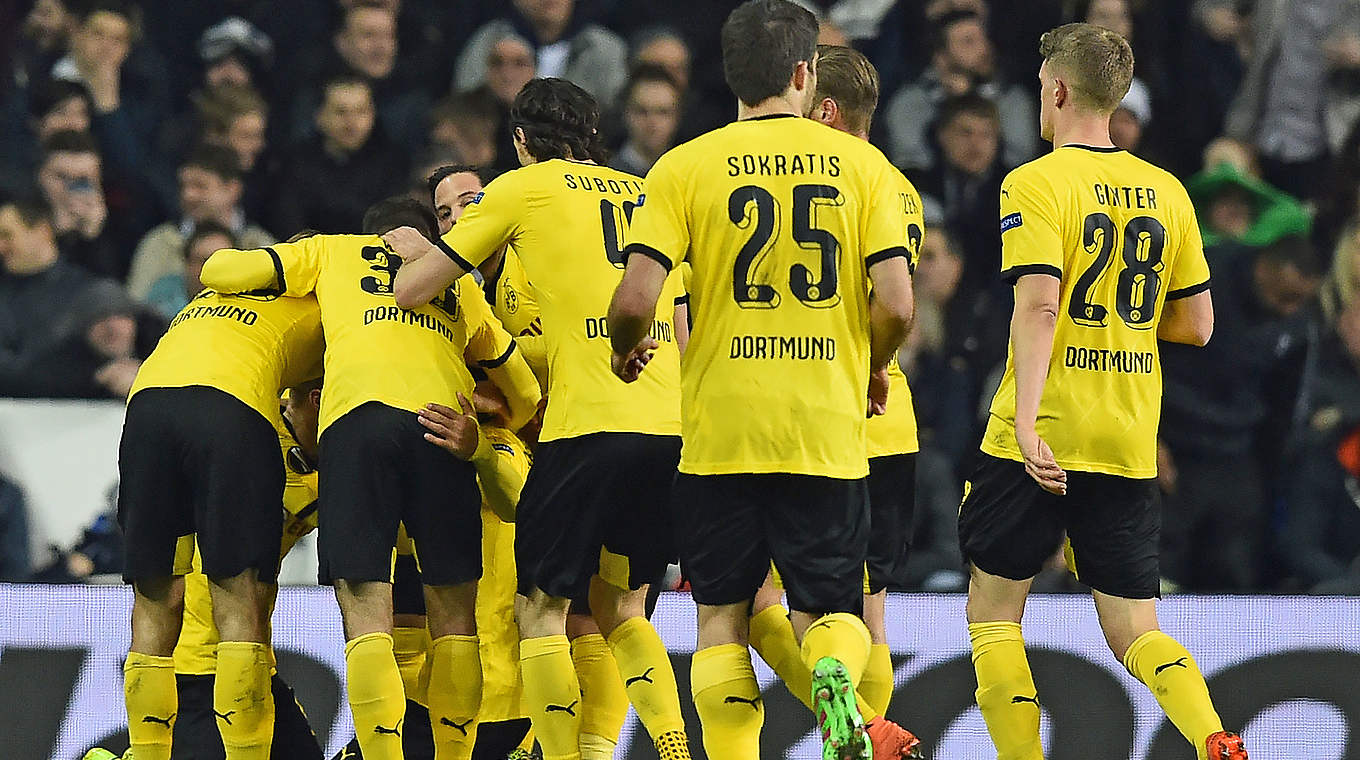 Viertelfinale fix: Borussia Dortmund jubelt auch in London © AFP/Getty Images