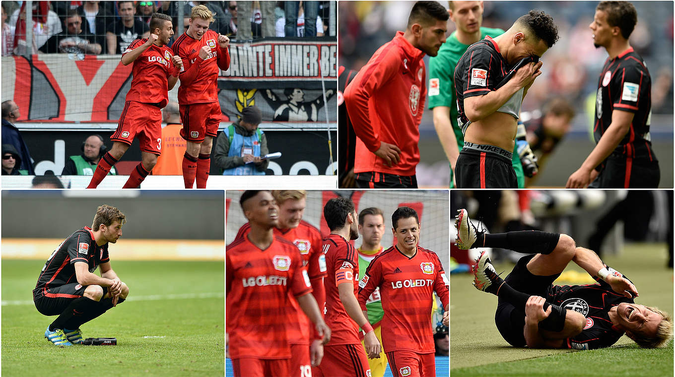 Ungleiches Duell am 30. Spieltag: Bayer Leverkusen empfängt Eintracht Frankfurt © Getty/DFB