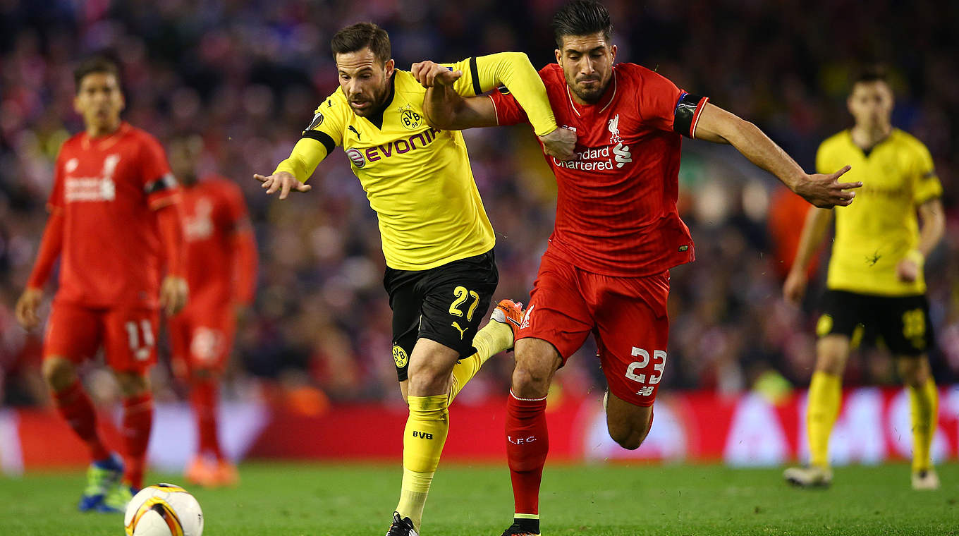 Umkämpftes Spiel: Nationalspieler Emre Can (r.) im Zweikampf mit Gonzalo Castro. © 2016 Getty Images