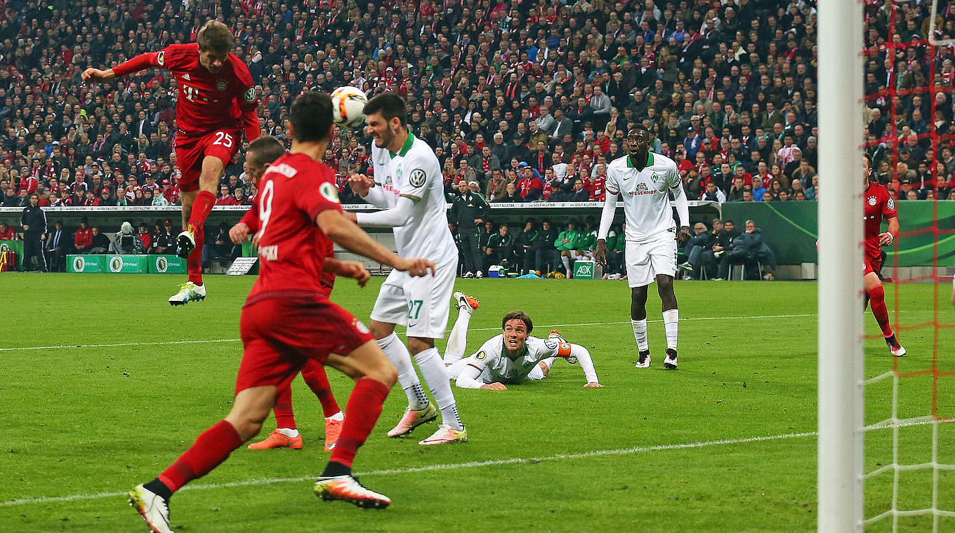 Thomas Müller is set to become the first player to feature in 10 DFB-Pokal semi-finals. © 2016 Getty Images