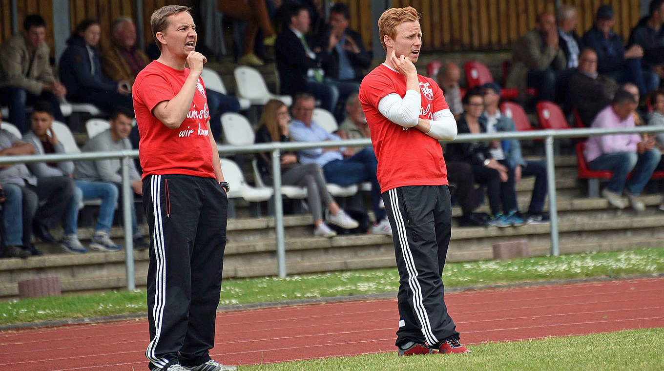 Erfolgreiches Trainerteam des FC Hennef 05: Chef Jedrusiak-Jung (l.) mit Assistent Klug © Jedrusiak-Jung