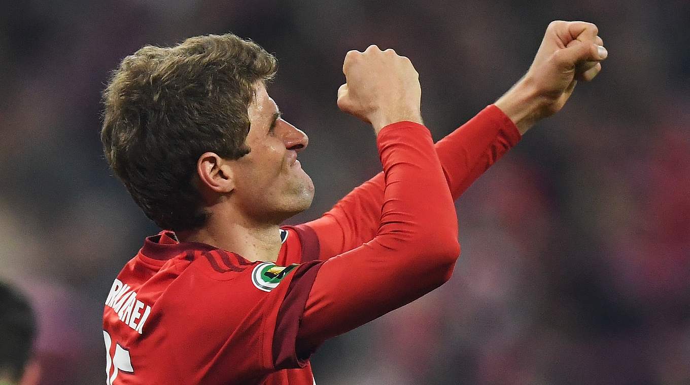 Matchwinner: Dank Nationalspieler Thomas Müller steht der FC Bayern München im Endspiel um den DFB-Pokal. © Getty Images