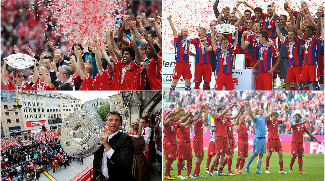 Aller guten Dinge sind vier: Bayern peilt nach Meisterfeiern 2013, 2014, 2015 Rekord an © Getty Images