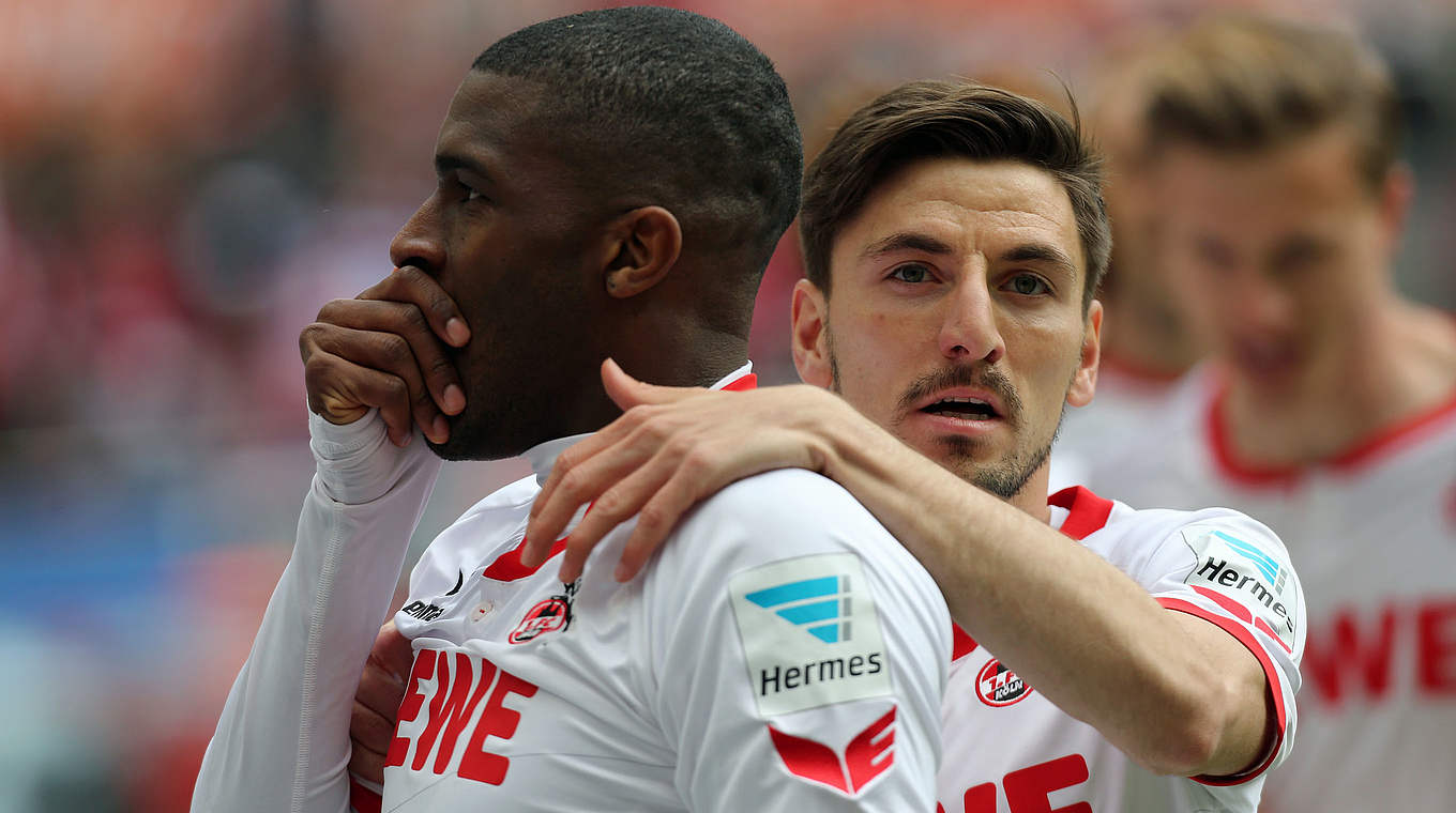 Anthony Modeste scored a first half brace to set Köln on the road to victory. © 2016 Getty Images