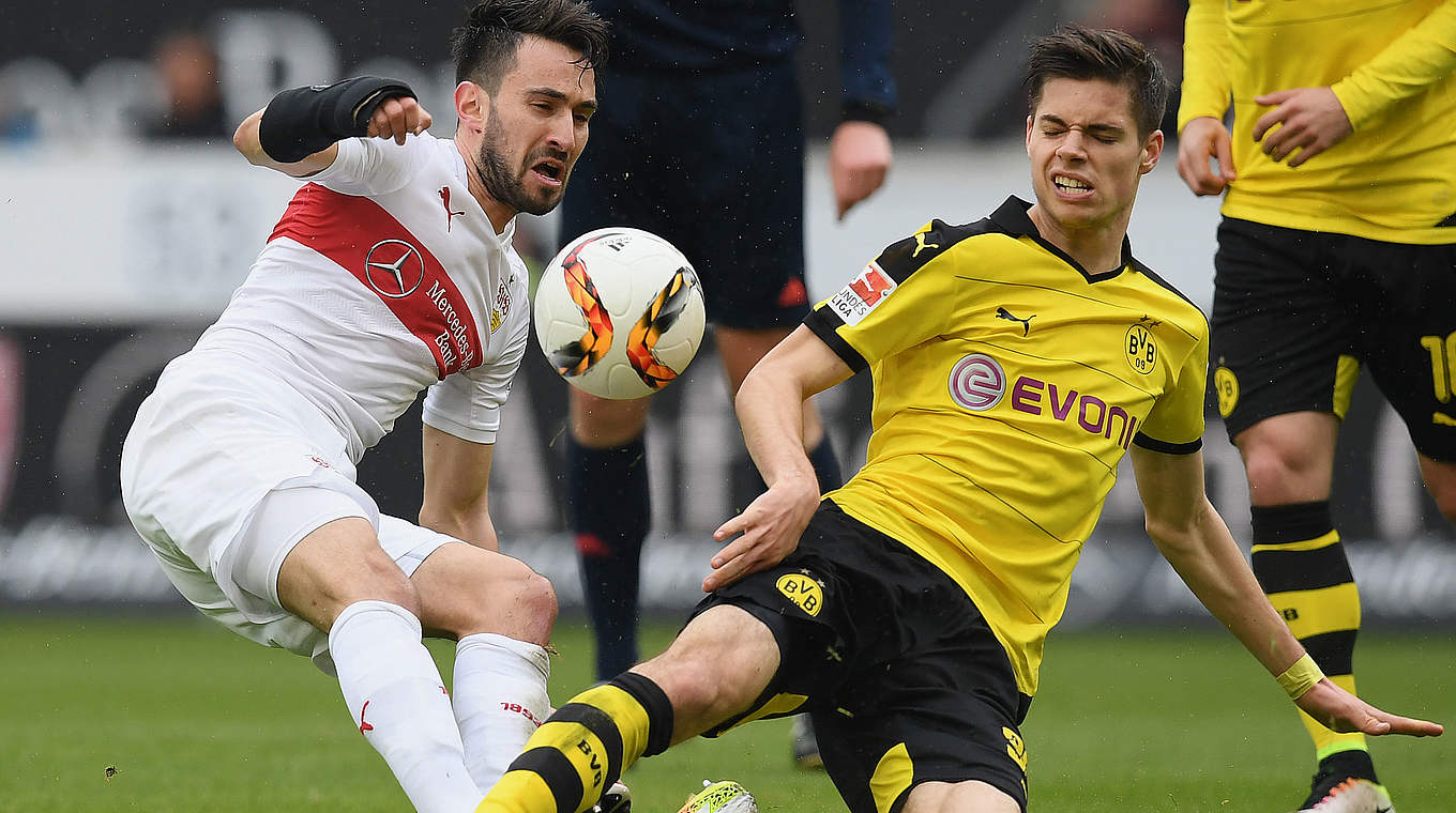 Weigl (r.): "Wir waren sehr gut drin in Zweikämpfen und haben den VfB-Speed gestört" © 2016 Getty Images