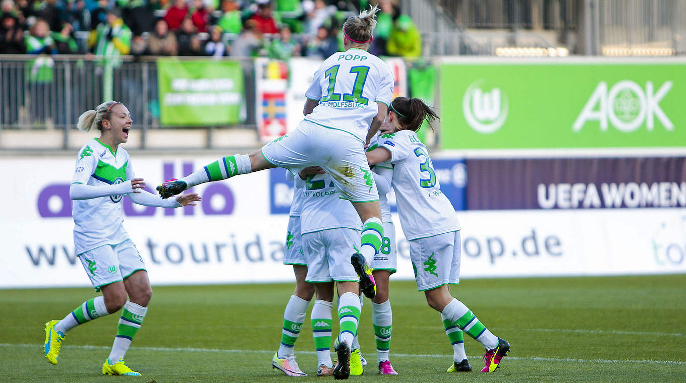 Bereits in der siebten Minute gelang es der Nationalspielerin ihre Mannschaft mit 1:0 in Führung zu bringen. © Jan Kuppert