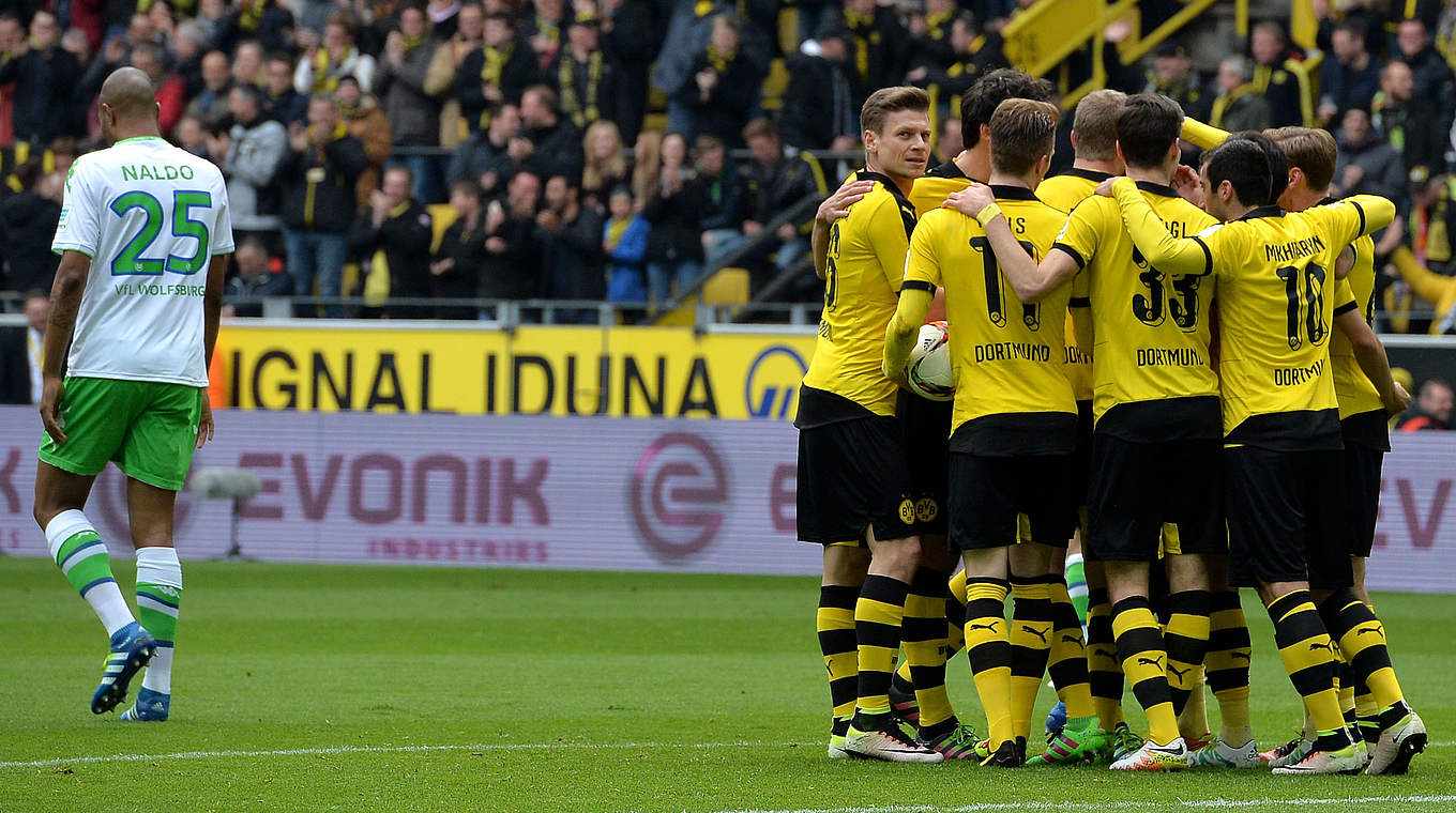 Souveräner Heimsieg für Dortmund: 5:1 gegen Wolfsburg © 2016 Getty Images