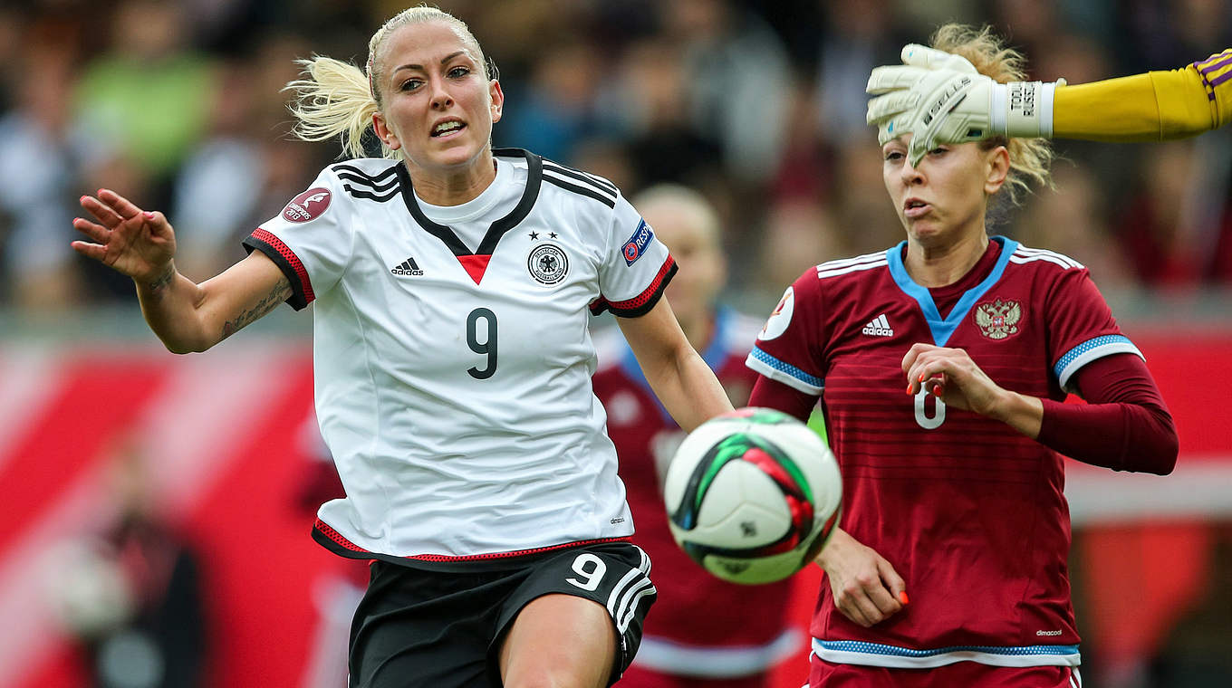 Zwei Tore in fünf Länderspielen für die DFB-Frauen: Mandy Islacker (l.) aus Frankfurt © Getty Images