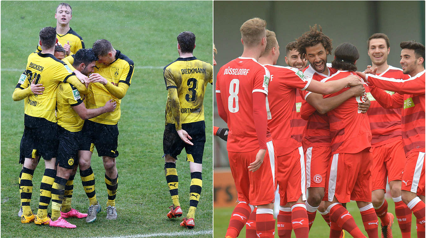 Können beide jubeln: Dortmund und Düsseldorf gewinnen ihre Nachholpartien  © imago/DFB