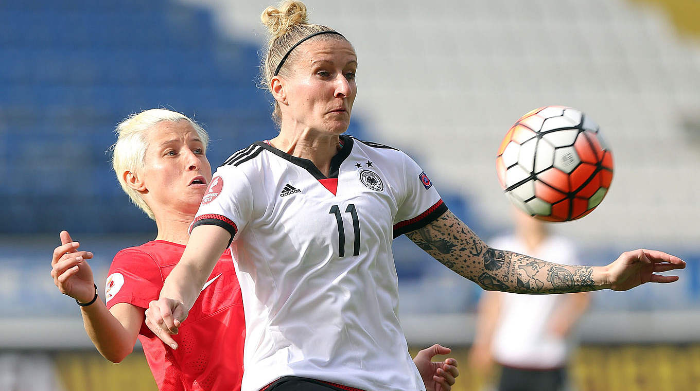 Anja Mittag scored the second just before half time © 2016 Getty Images