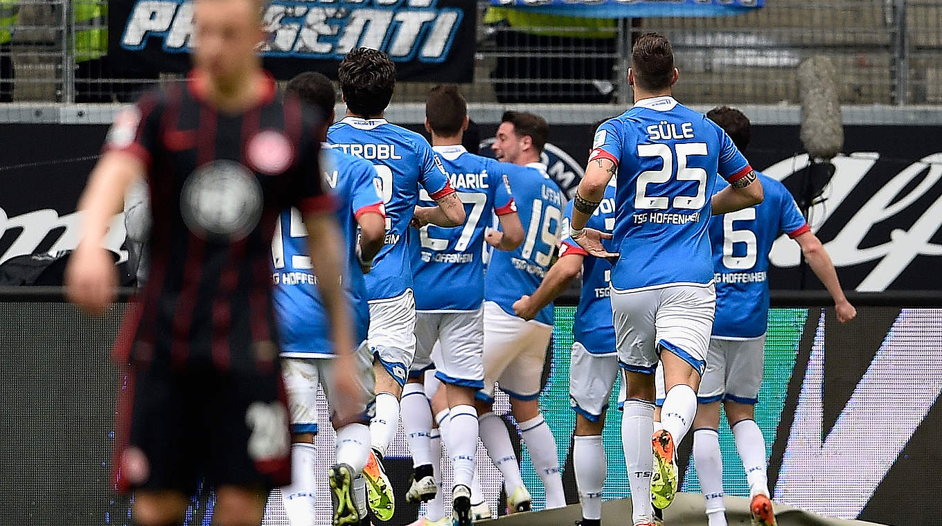 Jubel hier, Enttäuschung da: Hoffenheim gewinnt in Frankfurt © 2016 Getty Images