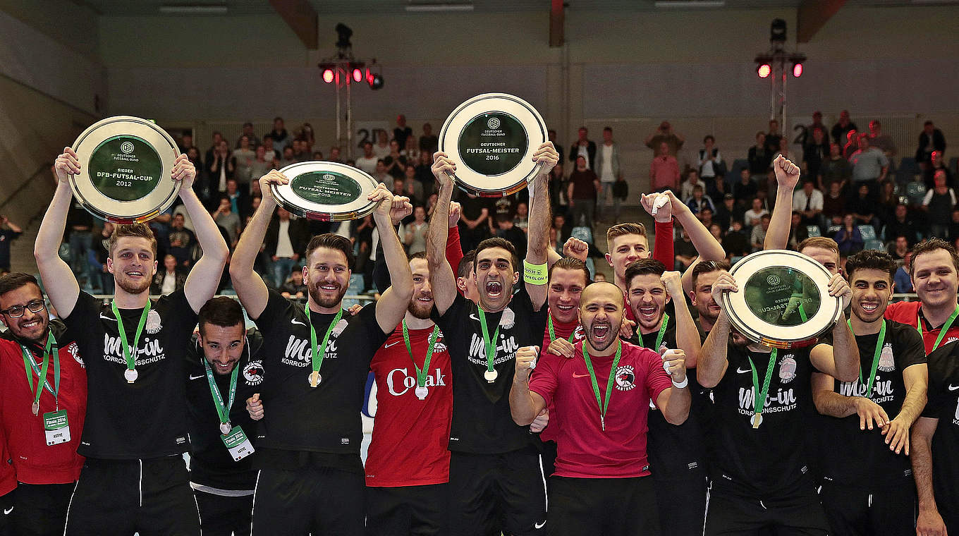 Als Deutscher Meister für den UEFA-Futsal-Cup qualifiziert: die Hamburg Panthers © 2016 Getty Images