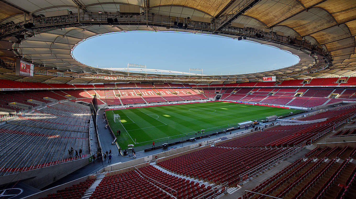 Schauplatz des Eröffnungsspiels der U 19-EURO: Die Arena Stuttgart © 2014 Getty Images