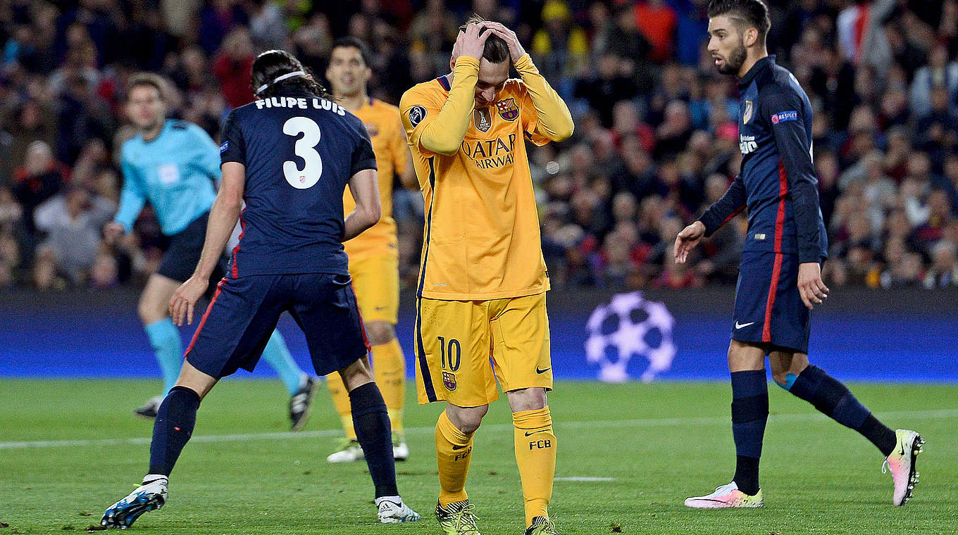 Lange Zeit mit Problemen: Lionel Messi (r.) und der FC Barcelona © AFP/Getty Images