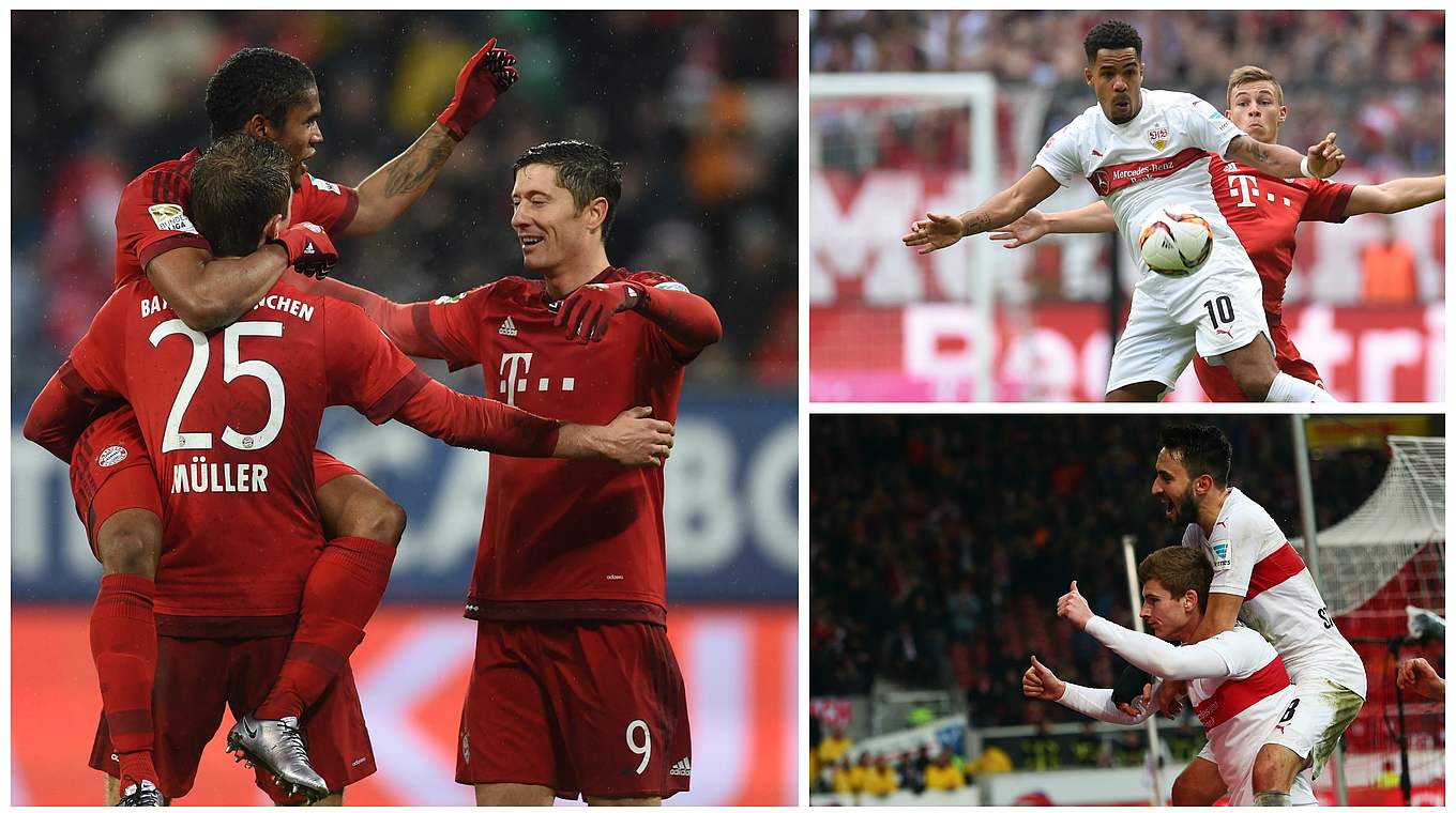 Scorertrios: Müller, Costa, Lewandowski (l.), Didavi (r.o.), Werner und Rupp (r.u.)  © Getty Images/DFB