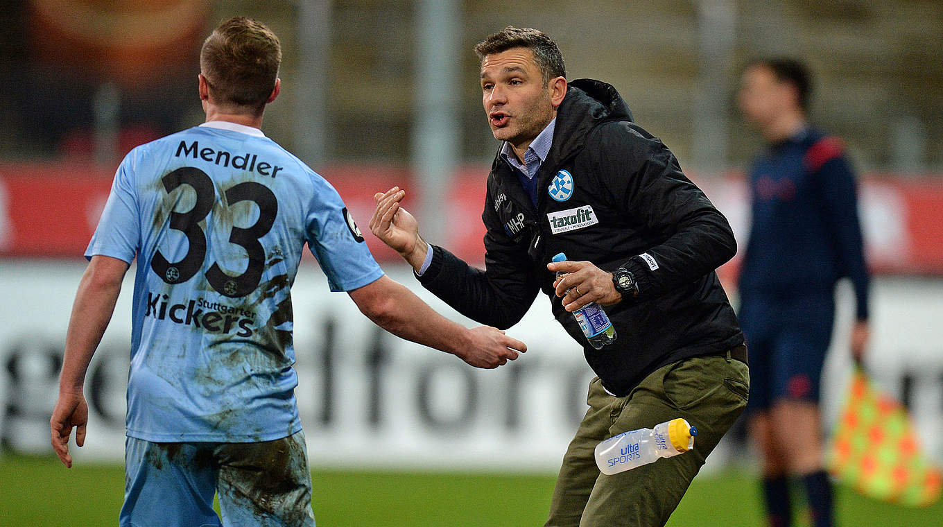 Wollen den Nichtabstiegsplatz sichern: Tomislav Stipic und die Stuttgarter Kickers © Getty Images