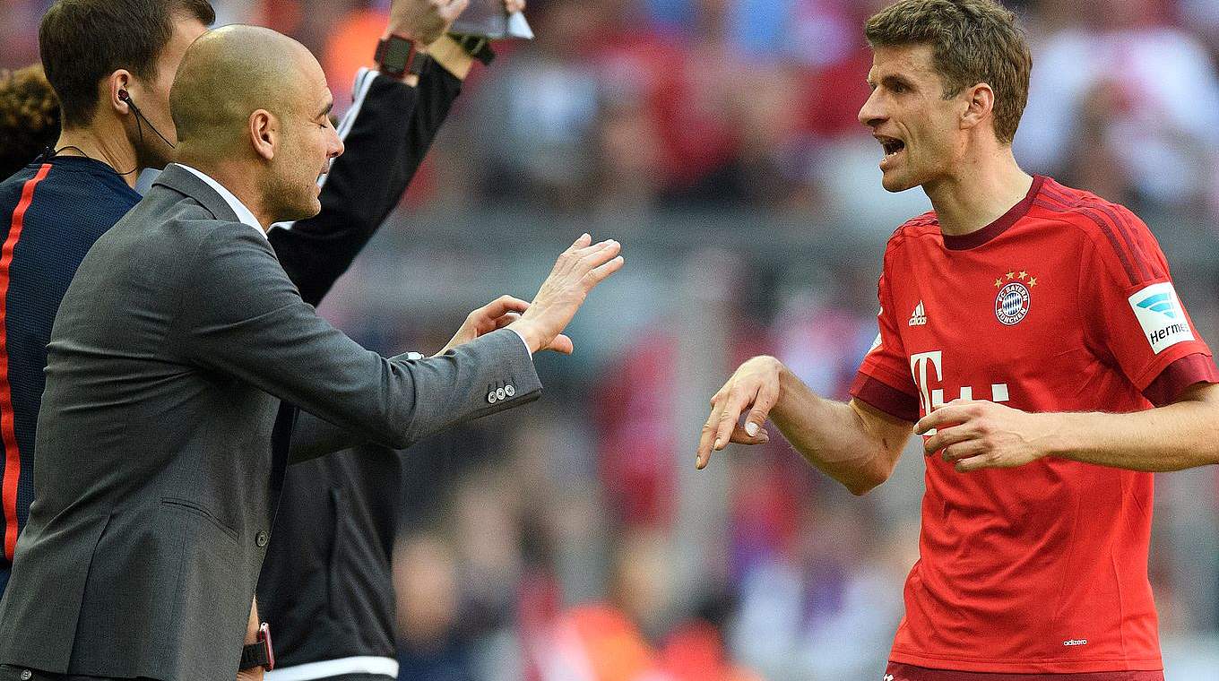 Pep Guardiola lobt Thomas Müllers Torriecher: "Er hat spezielle Voraussetzungen" © Getty Images