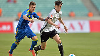Die U 17-Junioren haben den ersten Punkt im ersten EM-Spiel gesammelt. Gegen die Junioren der Ukraine hieß es am Ende 2:2 (1:1). © UEFA