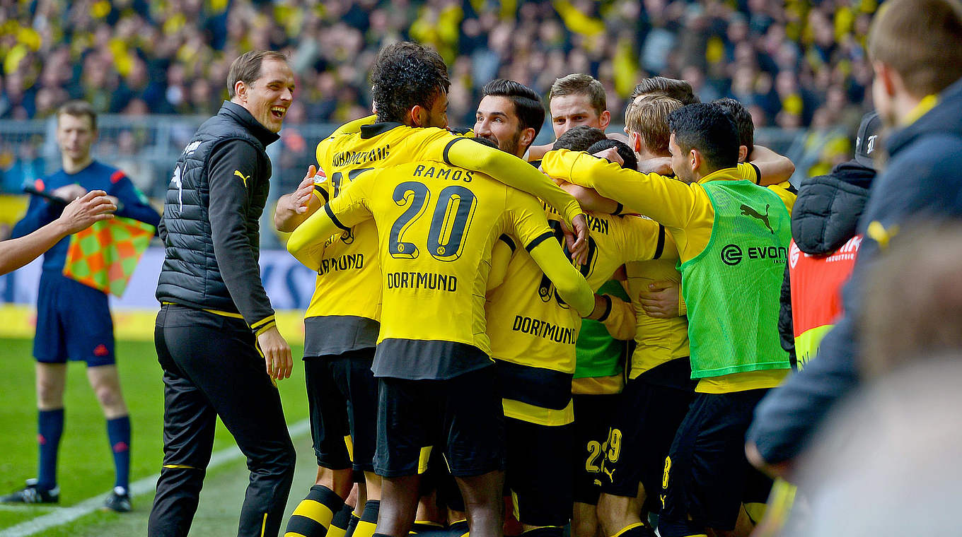 Ein Treffer fehlt: Dortmund kann seinen Torrekord aus der Saison 2012/13 einstellen © SASCHA SCHURMANN/AFP/Getty Images