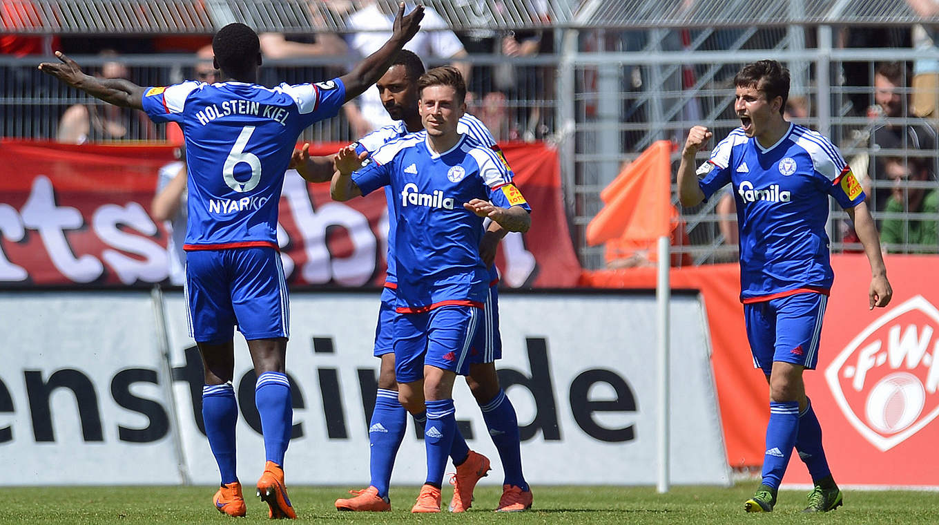 Geht in Würzburg in Führung: Holstein Kiel © 2016 Getty Images