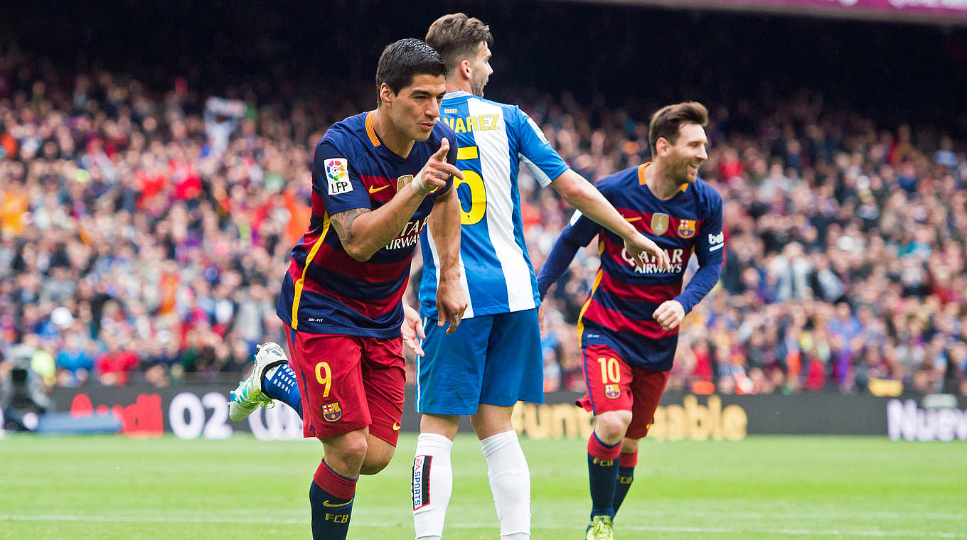 Knipst im ungleichen Derby doppelt für Barca: Luis Suarez © 2016 Getty Images