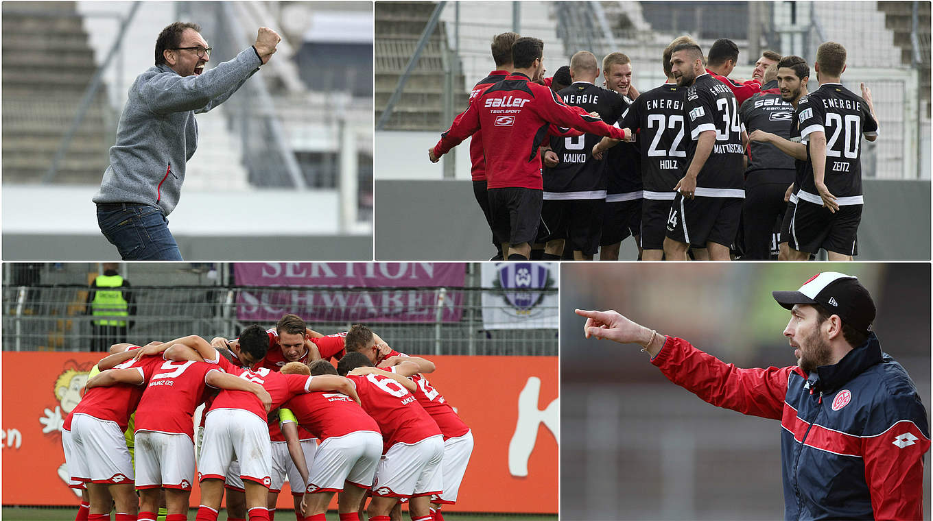 Für die Lausitzer geht es um alles: Energie Cottbus im Abstiegskampf gegen Mainz 05 II © Getty Images/DFB