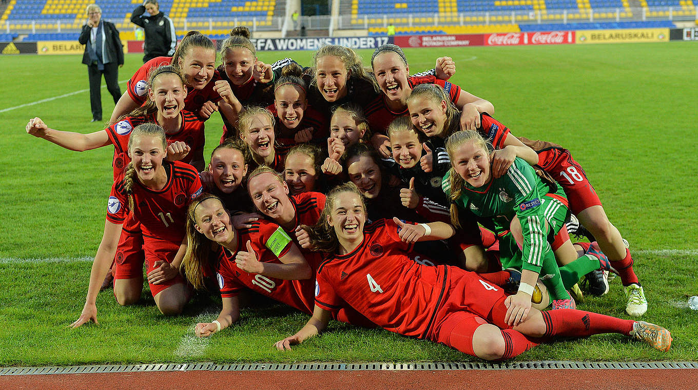 Freude bei den Juniorinnen: Deutschland steht im EM-Finale © SPORTSFILE
