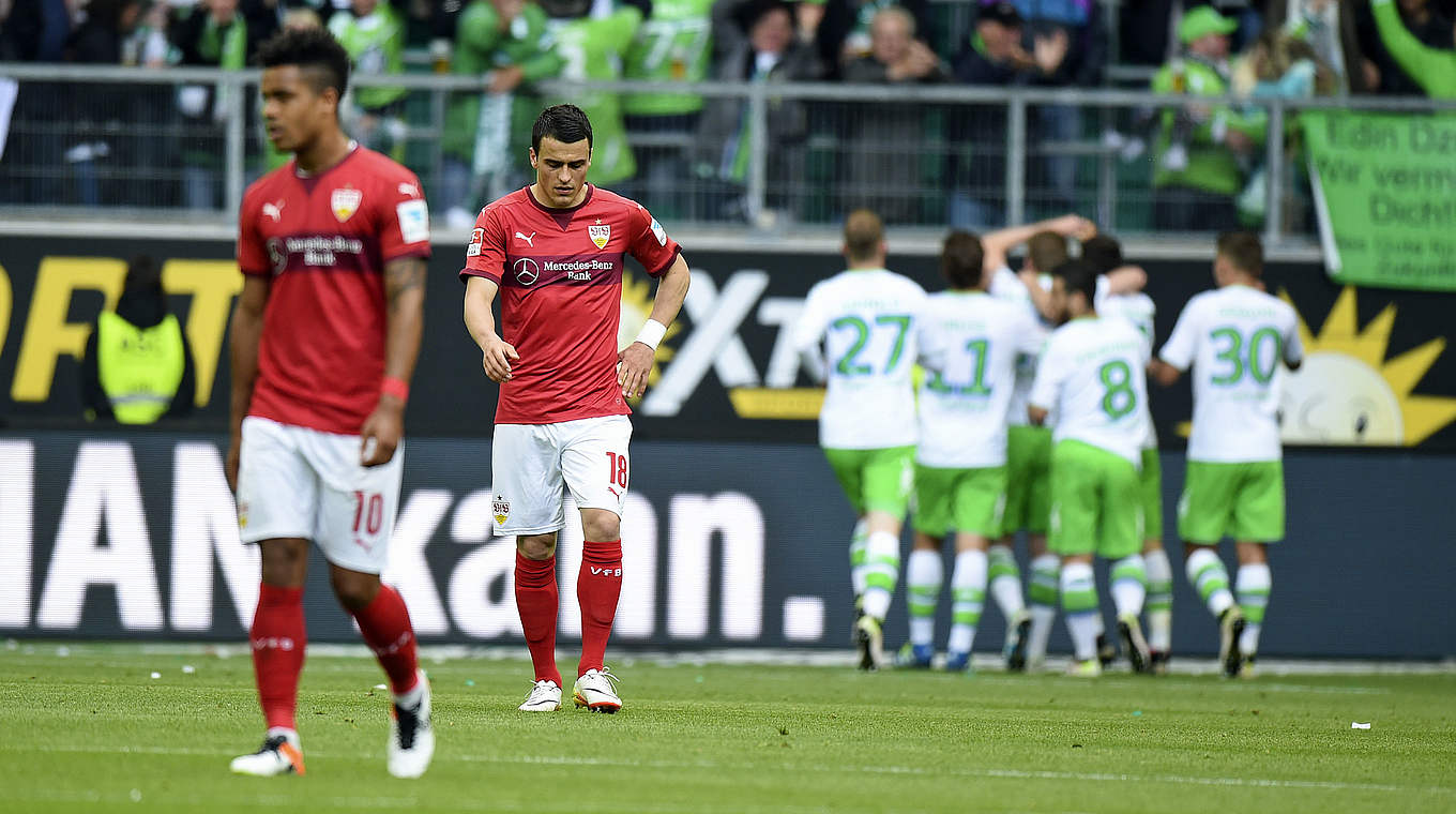 Defeat to Wolfsburg means Stuttgart relegated after 41 years. © 2016 Getty Images