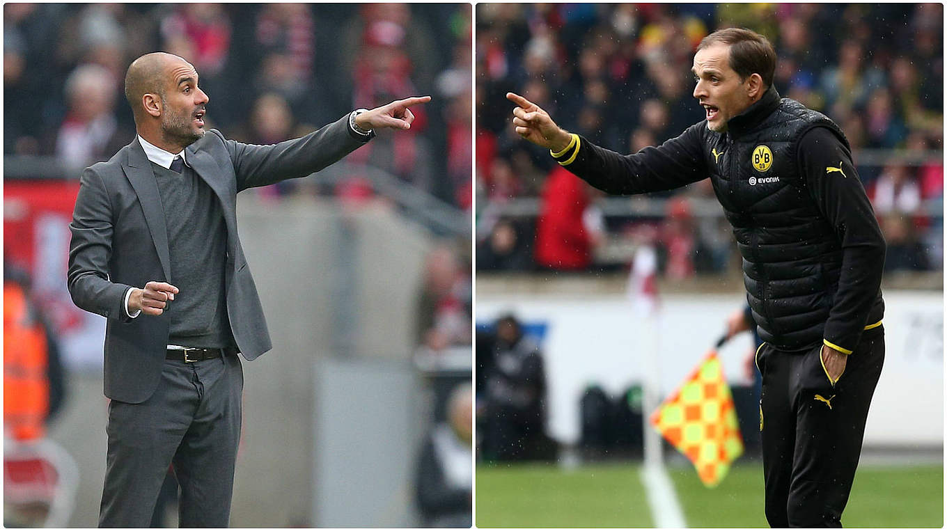 "Die gleiche Leidenschaft fürs Spiel": Im DFB-Pokal sind Guardiola (l.) und Tuchel Gegner © Getty Images/Imago/DFB