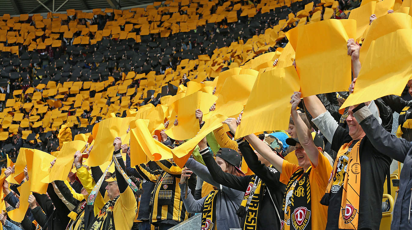 Der Zuschauerkrösus in der 3. Liga: Mehr als 523.000 Fans bei Heimspielen in Dresden © 2016 Getty Images