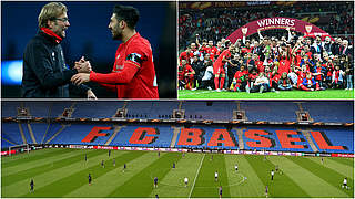 Finale in Basel: Klopp und Can (o.v.l.) fordern mit Liverpool den Titelverteidiger Sevilla © GettyImages/DFB