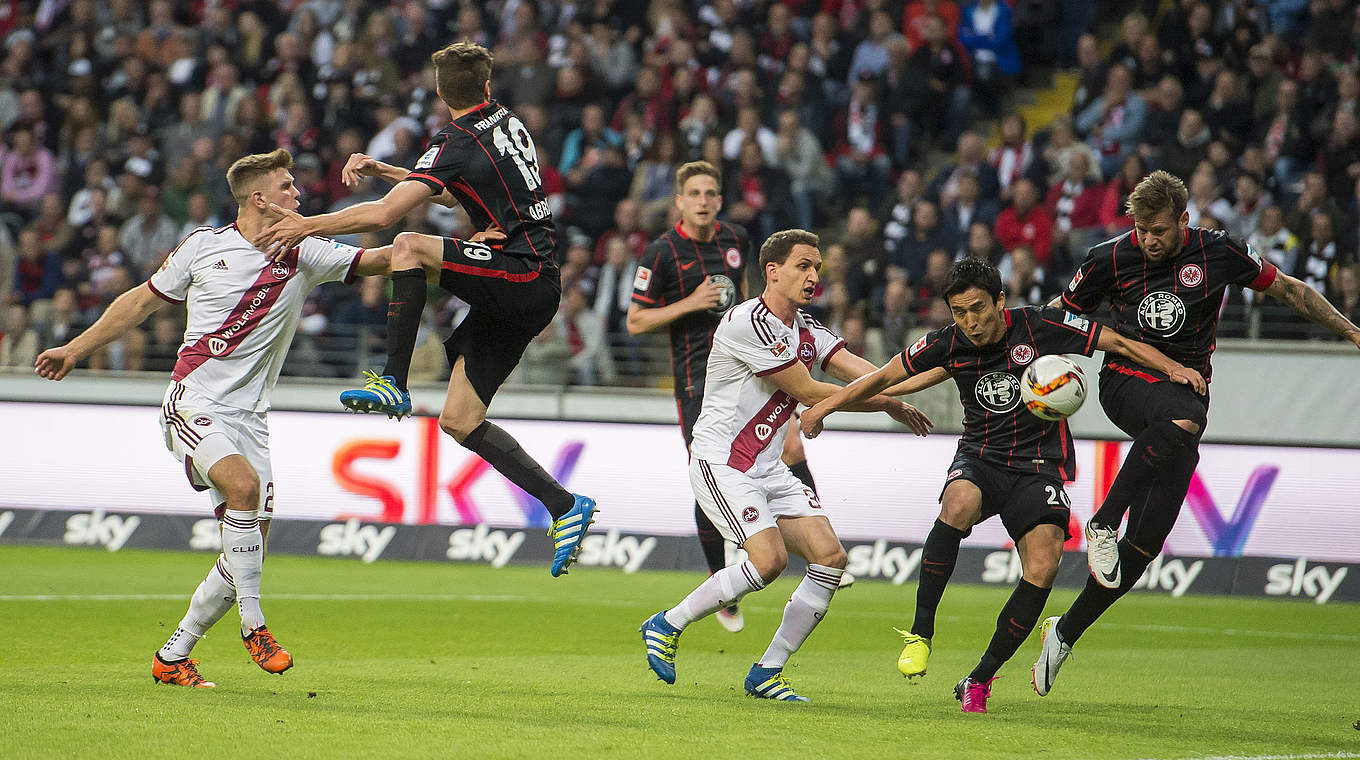 Russ (r.) scored an own goal to give Nurnberg the lead  © GettyImages