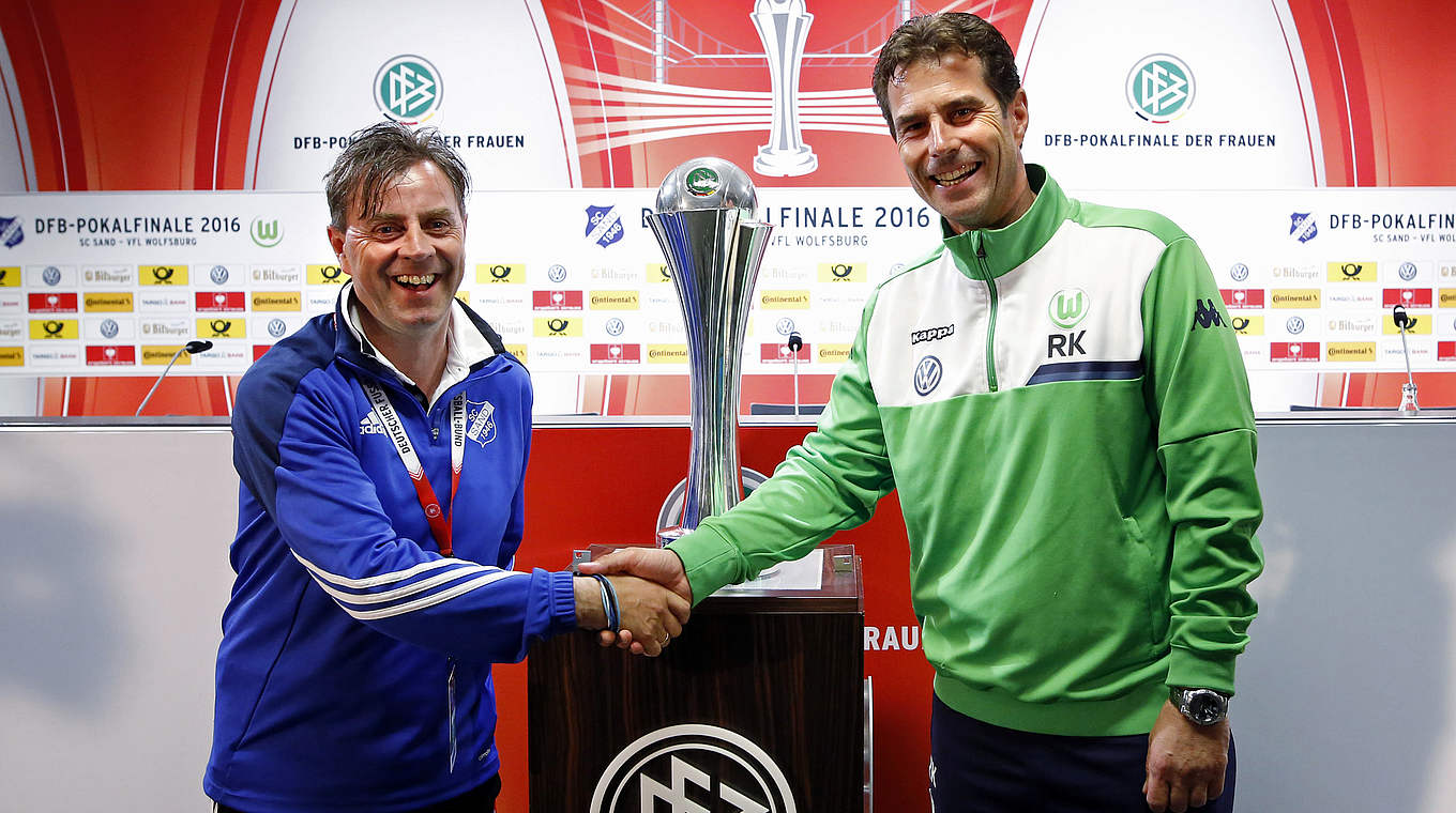 "Es geht um Ruhm und Ehre": Fischinger (l.) und Kellermann vor dem Duell im Pokalfinale © 2016 Getty Images