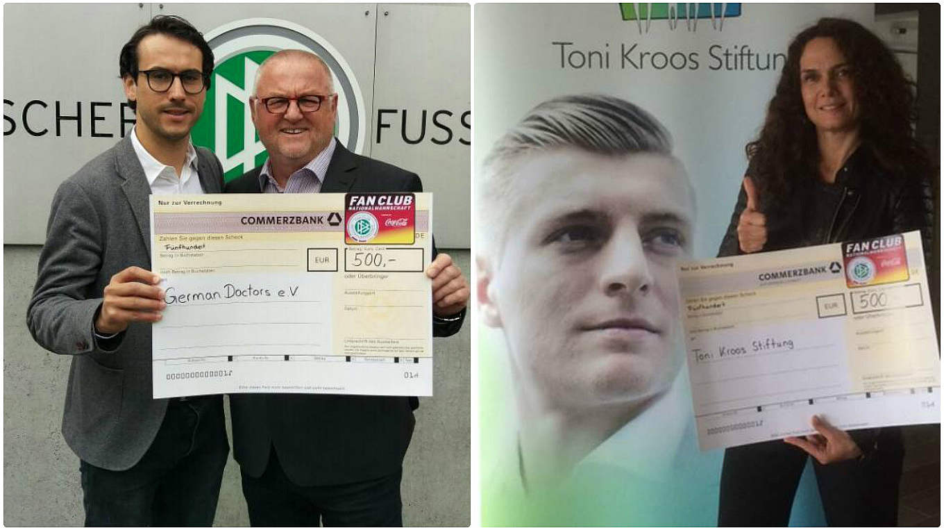 Der Fan Club übergibt die Spenden an die German Doctors und die Toni-Kroos-Stiftung © Fan Club