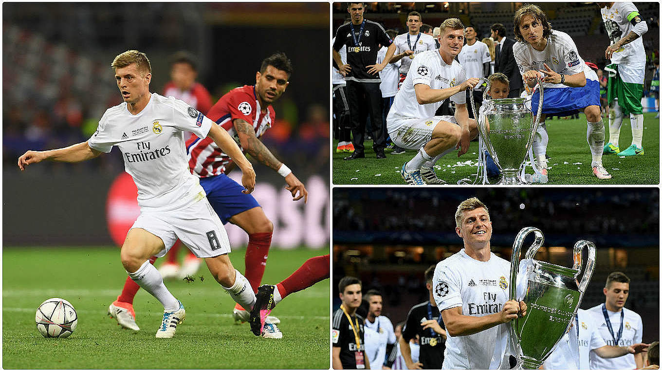 Toni Kroos is a Champions League winner for a second time in his career. 
 © 