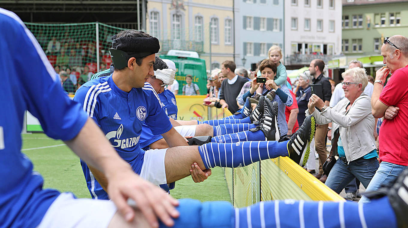 Am Wochenende in Stuttgart am Ball: die Blindenfußballer des FC Schalke 04 © Carsten Kobow