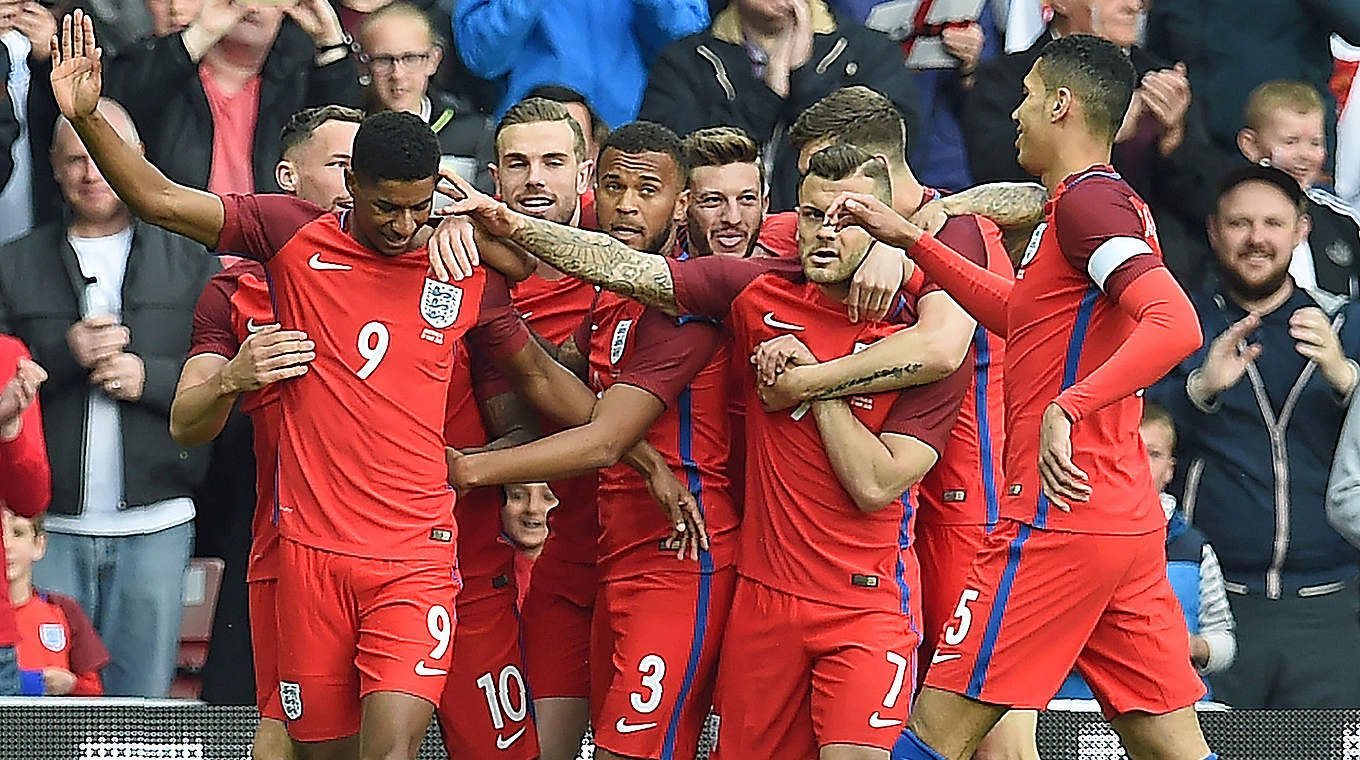 Mit 18 Jahren zur EM nach Frankreich: Englands Marcus Rashford (Nr. 9) © PAUL ELLIS/AFP/Getty Images