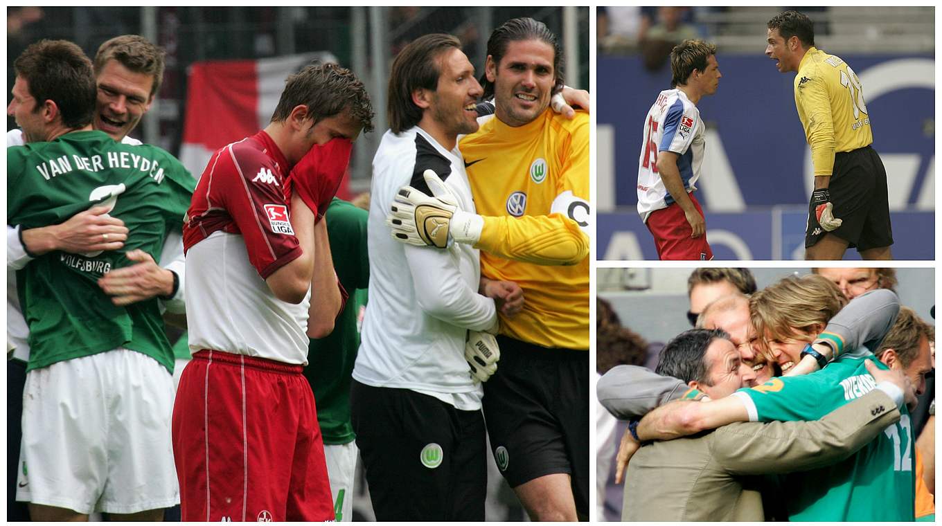 Jubel in Bremen und Wolfsburg, Trauer in Kaiserslautern: Saisonfinale 2005/2006 © Getty Images/DFB