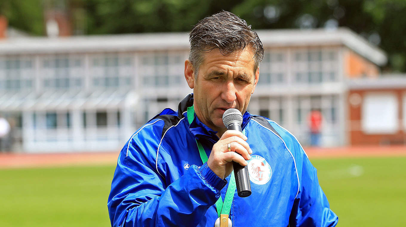 Mit Potsdam in Meppen zu Gast: Trainer Sven Weigang © 2015 Getty Images