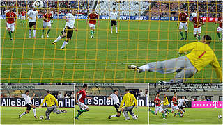 Schon 2010 Torschützen, nun erneut gegen Ungarn: Lukas Podolski (o.) und Mario Gomez © imago/DFB