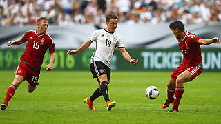 Überzeugt die Fans gegen Ungarn am meisten: Weltmeister Mario Götze (m.) © 2016 Getty Images