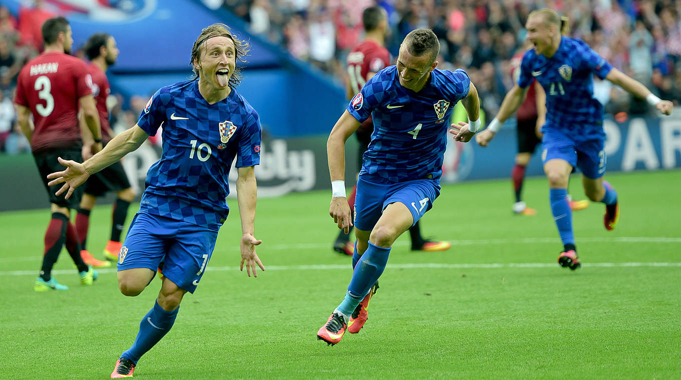 Luka Modric scored the only goal of the game with a volley from 18 yards © AFP/Getty Images