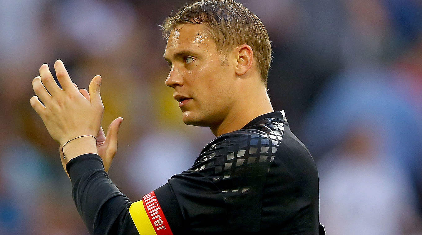 Interimskapitän beim EM-Auftaktspiel gegen die Ukraine: der Welttorhüter Manuel Neuer © 2016 Getty Images