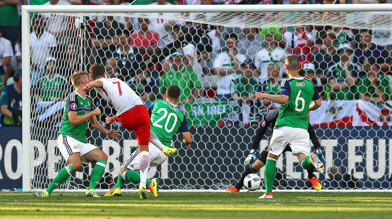 Arkasdiusz Milik fired Poland to their first ever EUROs win. © 2016 Getty Images