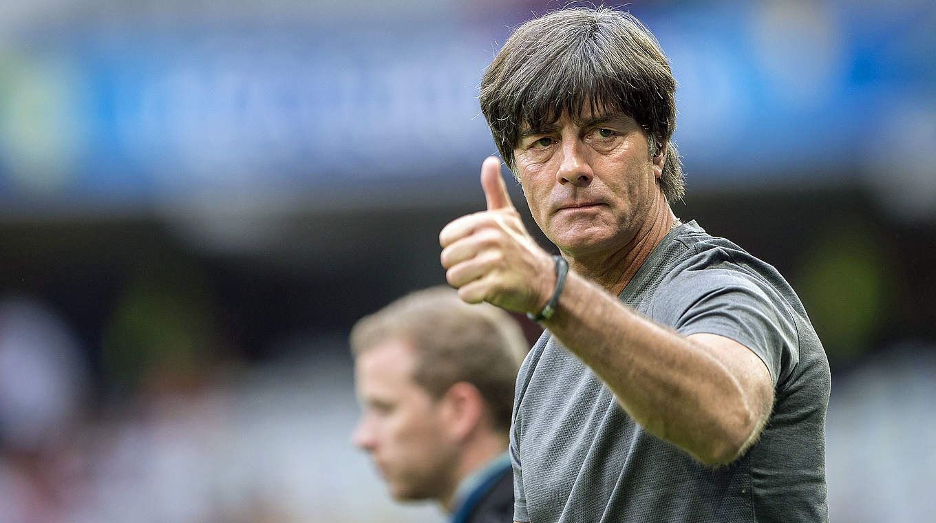 Joachim Löw: "We got a lot better as the game went on" © GES/Marvin Guengoer