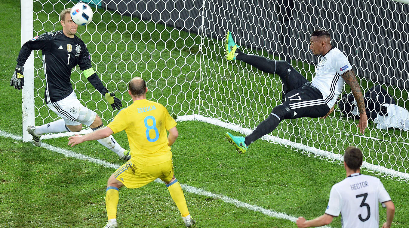 Jerome Boateng's acrobatic save off the line was all the talk on social media © AFP/Getty Images